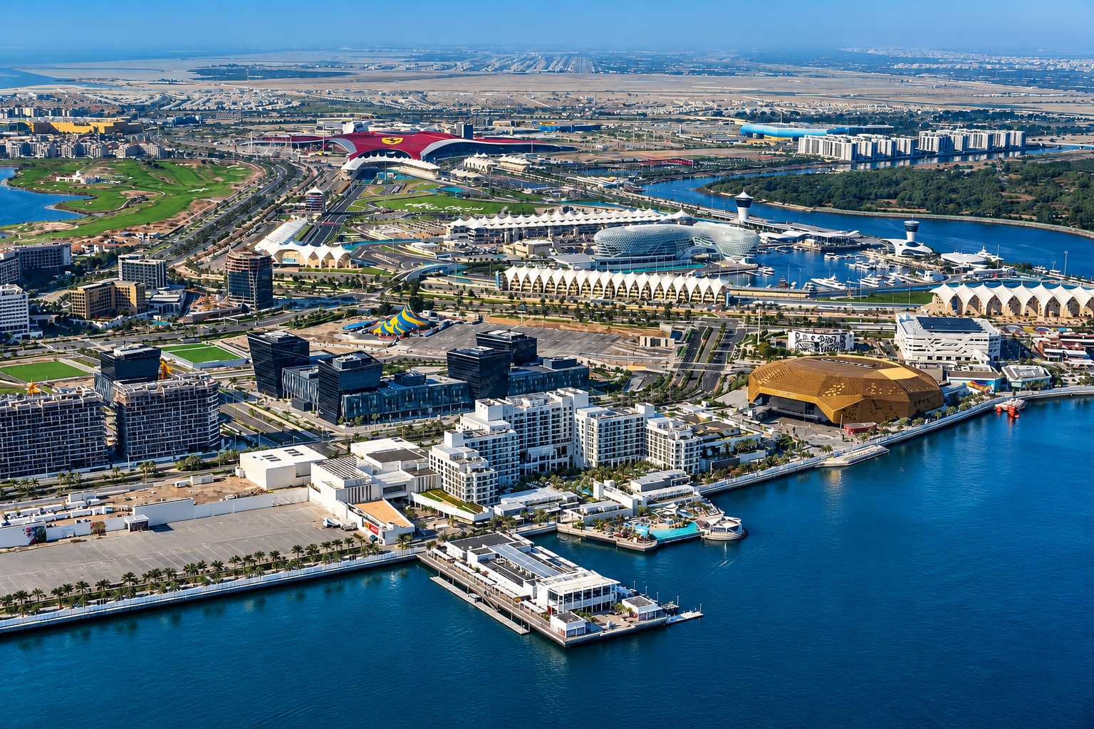 Yas Island Abu Dhabi marina and waterfront